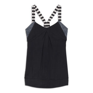 Lululemon Rest Less Tank Top Singed Sz 6 Athletic Pilates Gym Cardio Gorpcore